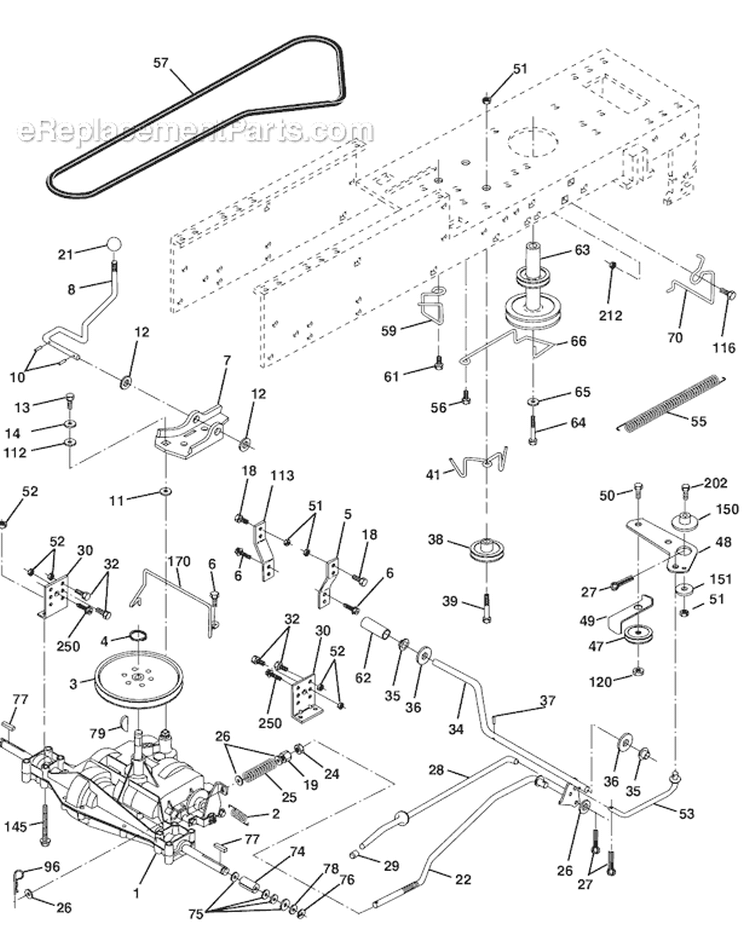 Page C Diagram and Parts List for WE1538C  Weed Eater Lawn Tractor